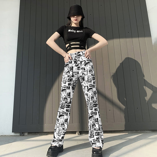 Pantalones Hipster con Estampado Cómics Urbano
