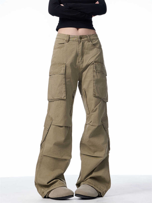 Pantalones Cargo Retro Sueltos con Múltiples Bolsillos - Image 2