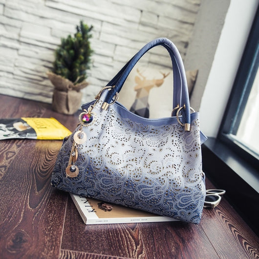 Bolso de Hombro Capacidad Extra Grande con Patrón Pavo Real - Image 11