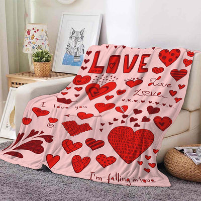 Manta Térmica con Estampado de Corazones para Descansos - Image 3