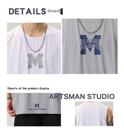 Camiseta Sin Mangas Hombre Estampado Letras - Colección Verano - Image 16