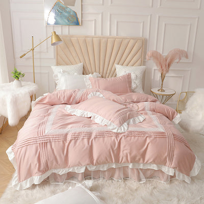 Juego de Cama Princesa Coreana con Encaje - Cubrecama 4 Piezas Estilo Girl Heart - Image 6