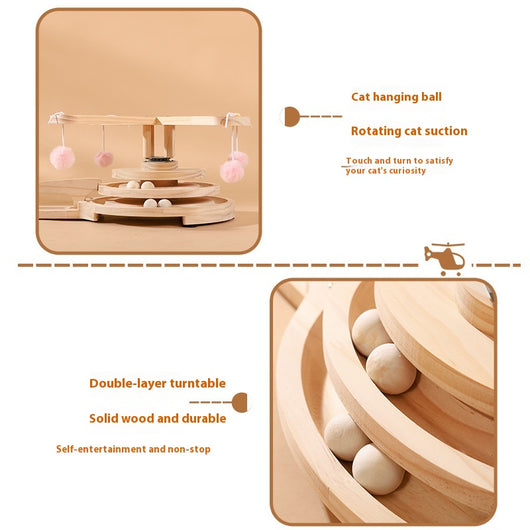 Juguete Interactivo Giratorio para Gatos con Pelota de Entretenimiento - Image 3