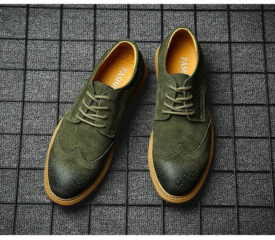 Zapatos Formales de Cuero Genuino para Hombre - Diseño Retro con Cordones - Image 26
