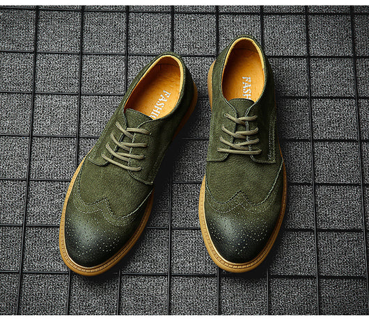 Zapatos Formales de Cuero Genuino para Hombre - Diseño Retro con Cordones - Image 26