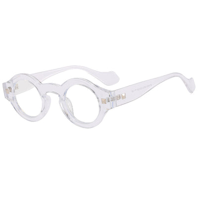 Gafas Retro Montura Pequeña Redonda Carey Marrón - Image 13