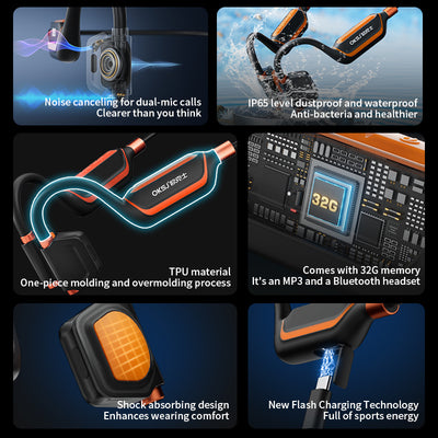 Auriculares de Conducción Ósea Bluetooth con Cancelación de Ruido - Image 4