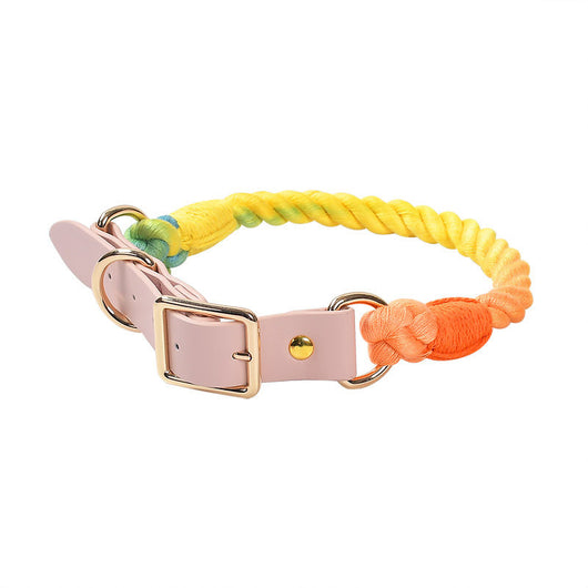 Collar Tejido a Mano de Algodón y Cuero PU para Mascotas - Image 10