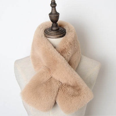 Chal Grueso con Cuello de Piel Abrigado para Invierno - Image 12