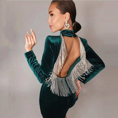 Vestido Ajustado de Fiesta con Espalda Descubierta - Image 15