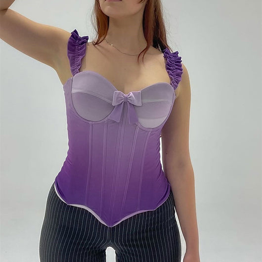 Chaleco Elegante con Moño para Mujer - Diseño Europeo Ajustado a la Cintura