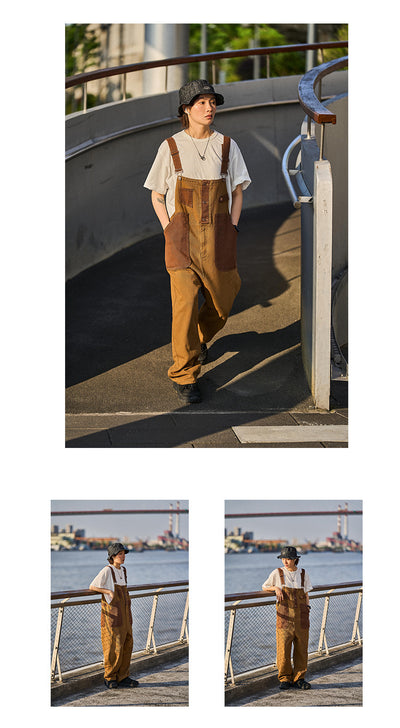 Overol Retro Holgado con Tirantes en Khaki Trendy - Image 10