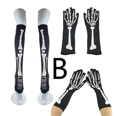 Set de Medias y Guantes Esqueleto Festival Halloween - Disfraz Completo - Image 6