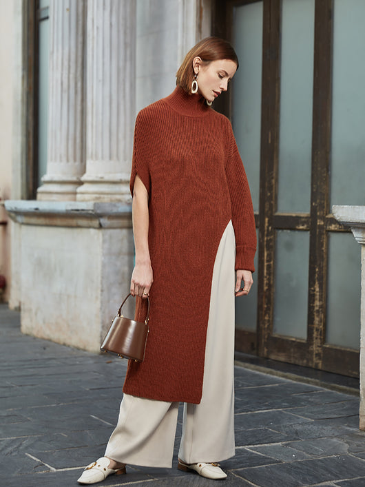 Suéter Pullover de Lana con Manga Asimétrica y Corte Moderno - Image 7