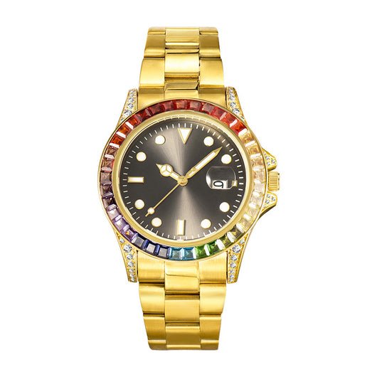 Reloj de Acero Inoxidable para Hombre con Diamantes y Esfera Luminosa - Image 8