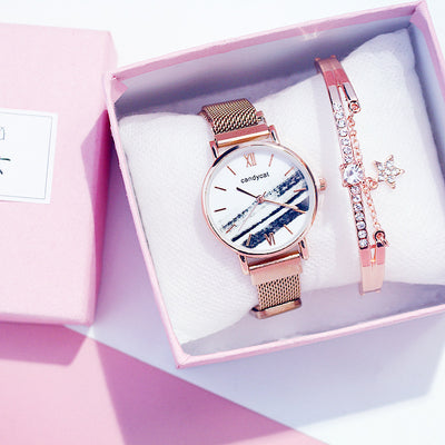Reloj de Moda Retro con Diseño de Mármol para Mujer - Image 21