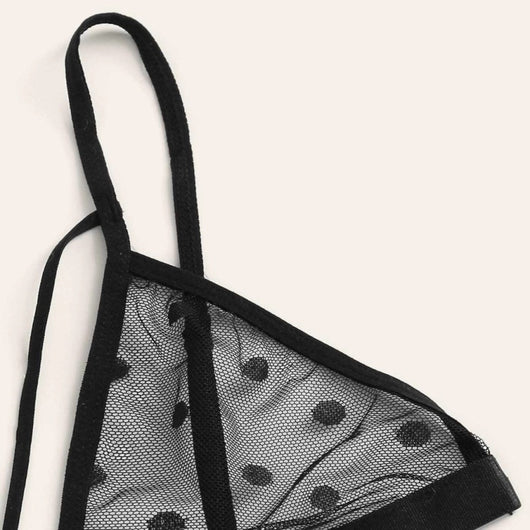 Conjunto Íntimo Sexy de Dos Piezas con Encaje Delicado - Image 4