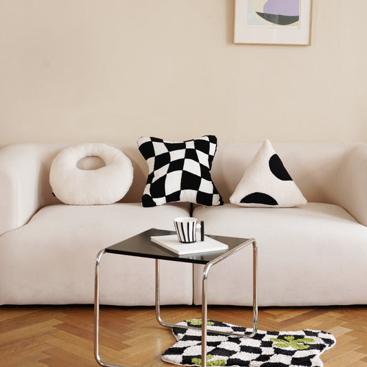 Almohada a Cuadros para Sofá de Sala de Estar