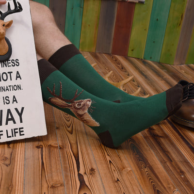 Calcetines Estampados Medianos para Hombre - Diseño Clásico y Versátil - Image 3