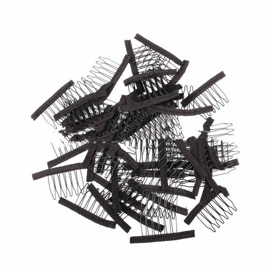 Pinza de Acero para Peluca con Peine Integrado y Red Ajustable