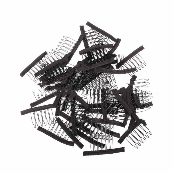 Pinza de Acero para Peluca con Peine Integrado y Red Ajustable