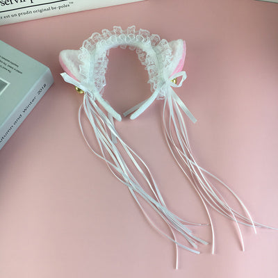 Diadema Orejas de Gato Peluche Kawaii con Campanitas Estilo Celebridad - Image 4