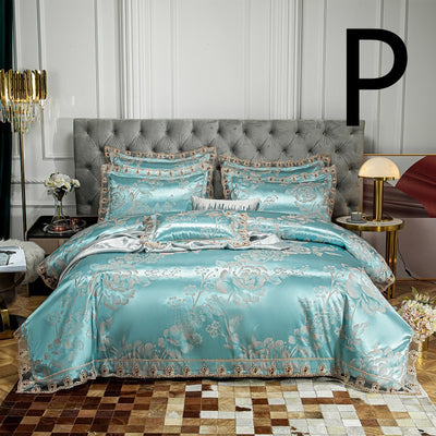 Conjunto de Cama Jacquard de Algodón con Encaje - 4 Piezas - Image 6