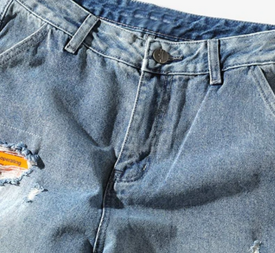 Jeans Azules Vintage con Roturas Desgastadas para Hombre - Image 5