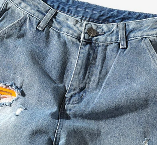 Jeans Azules Vintage con Roturas Desgastadas para Hombre - Image 5