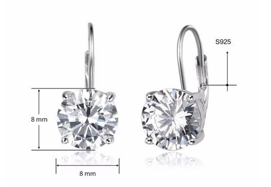 Aretes de Plata 925 con Diamantes - Diseño Minimalista Elegante - Image 6