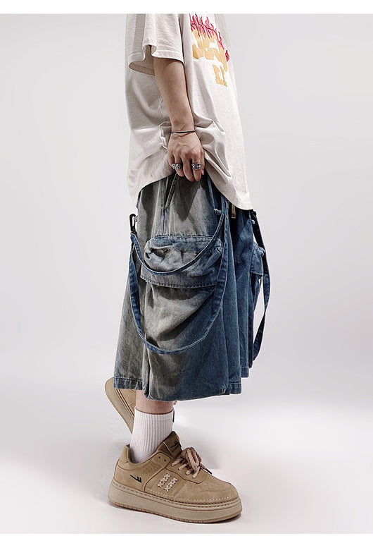 Shorts Denim Cargo Suelto Five Points Casual para Hombre - Image 17