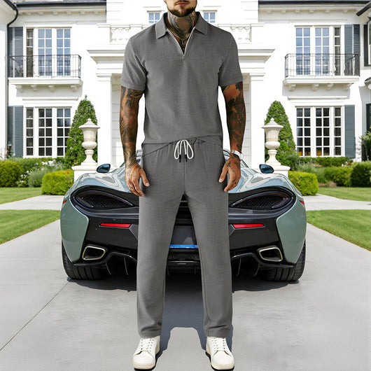 Conjunto Elegante de Polo y Pantalón en Pana para Hombre - Image 24