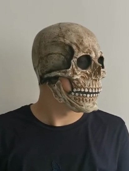 Máscara Cráneo Móvil 3D con Mandíbula Articulada - Disfraz Horror Profesional
