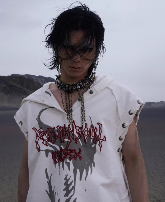 Sudadera sin Mangas con Capucha y Diseño Pentagrama - Image 5