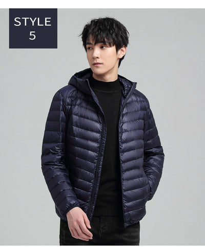 Chaqueta Acolchada Ligera con Capucha para Hombre - Abrigo Casual Cálido - Image 19