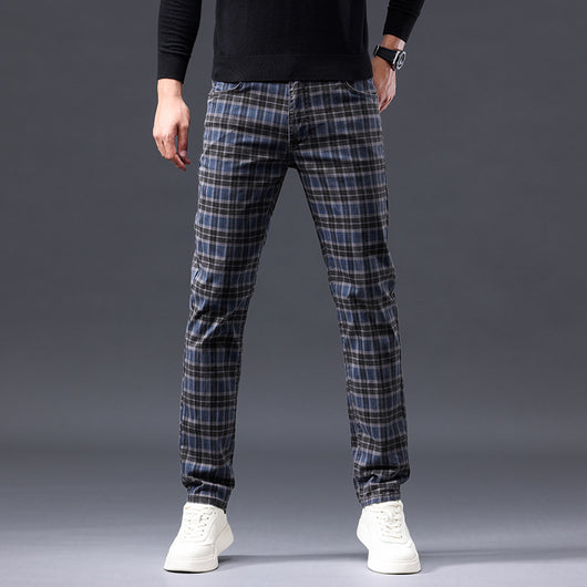 Pantalones Casuales de Algodón Estilo Británico para Hombre - Image 11