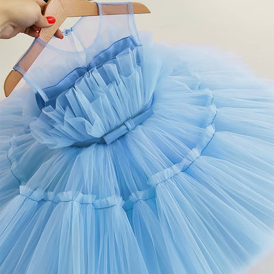 Vestido Princesa Niña Tul Esponjoso Elegante - Image 6