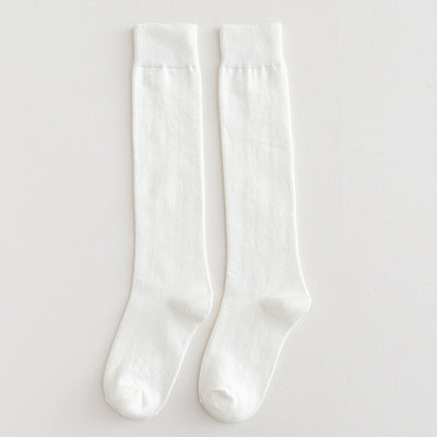 Calcetines Largos de Algodón para Mujer - Colores Sólidos - Image 4