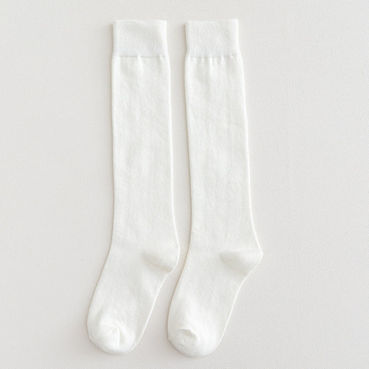 Calcetines Largos de Algodón para Mujer - Colores Sólidos - Image 4