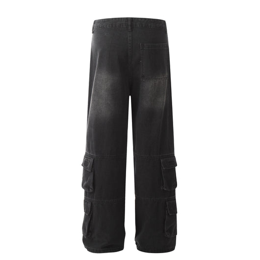 Jeans Casuales Hombre con Múltiples Bolsillos - Estilo Street Lavado Pesado - Image 5