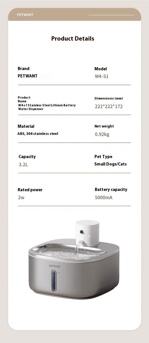 Dispensador Inteligente de Agua para Mascotas 32L con Carga Inalámbrica - Image 6