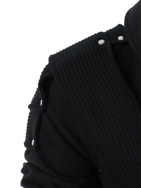 Sudadera con Capucha Estilo Retro con Remaches y Diseño Enmascarado - Image 4