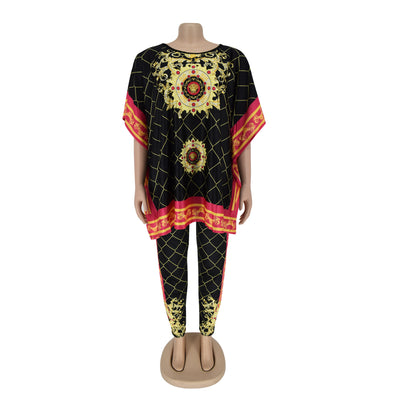 Conjunto de Sudadera Estampada y Pantalón Elástico para Mujer Talla Grande - Image 5