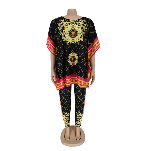 Conjunto de Sudadera Estampada y Pantalón Elástico para Mujer Talla Grande - Image 5