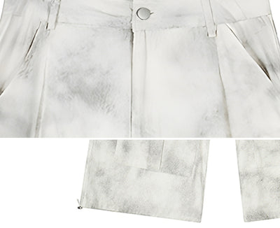 Overol Ancho Tie-dye Desgastado de Moda Vintage - Image 7