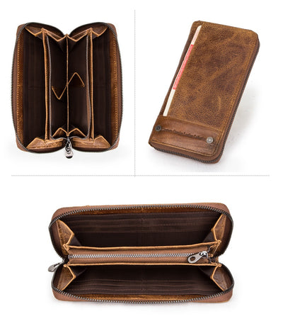 Cartera de Cuero Genuino con Protección Anti-fraude para Hombre - Image 42