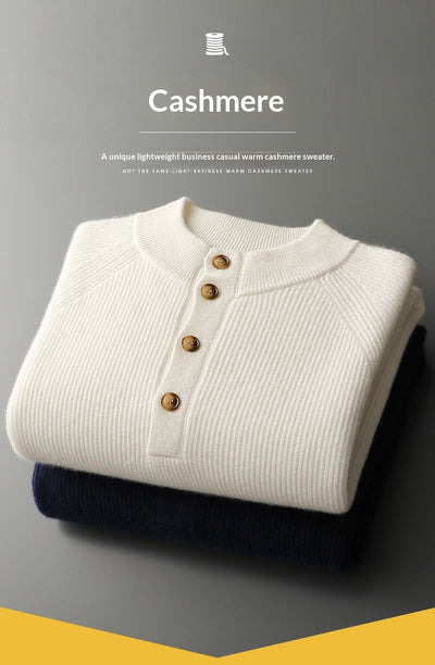 Suéter de Cachemira Cuello Medio Alto para Otoño e Invierno - Image 15