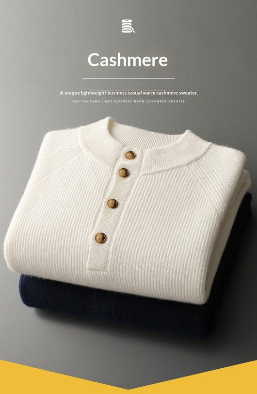 Suéter de Cachemira Cuello Medio Alto para Otoño e Invierno - Image 15