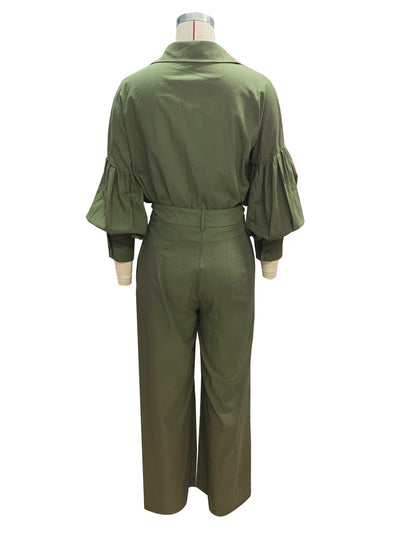 Conjunto de Dos Piezas: Camisa Manga Larga y Pantalón Ancho en Algodón y Lino - Image 20