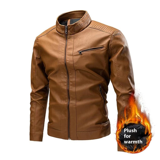Chaqueta de Cuero para Motociclista Retro - Estilo Casual Primavera Otoño - Image 12
